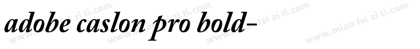 adobe caslon pro bold字体转换